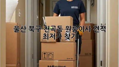 울산 북구 천곡동 원룸이사 견적, 최저가 찾기! ✨